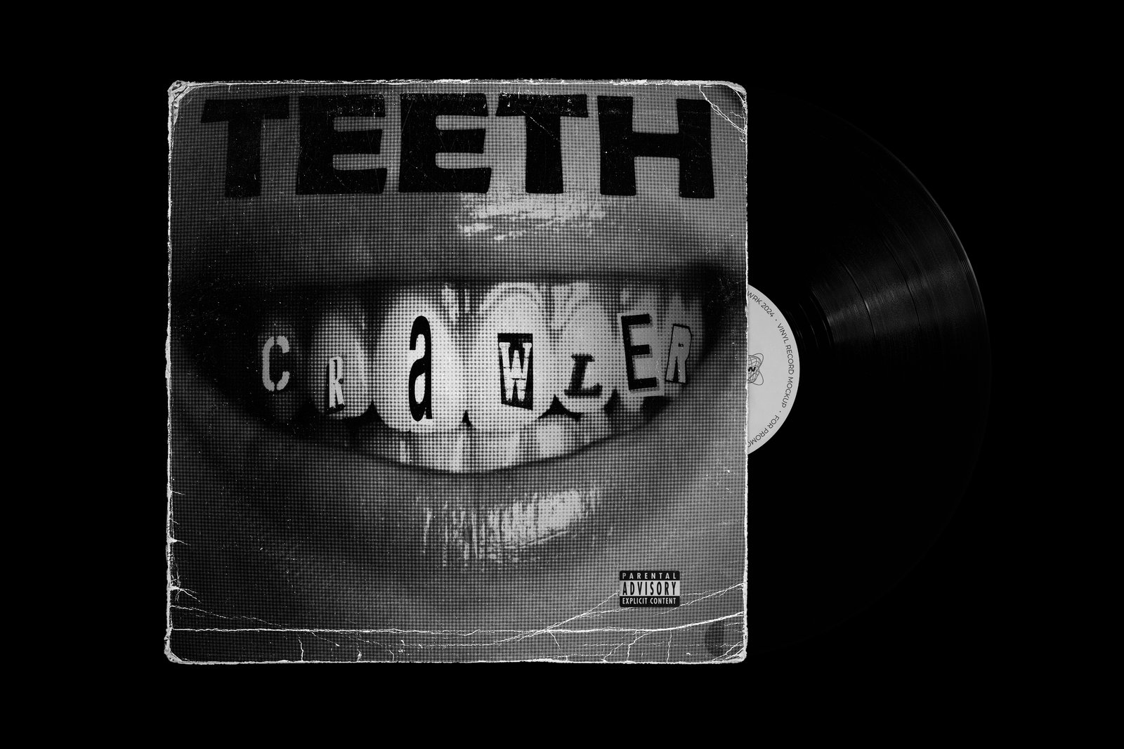 TEETH — vinyl cover, halftone mouth with ransom-note lettering