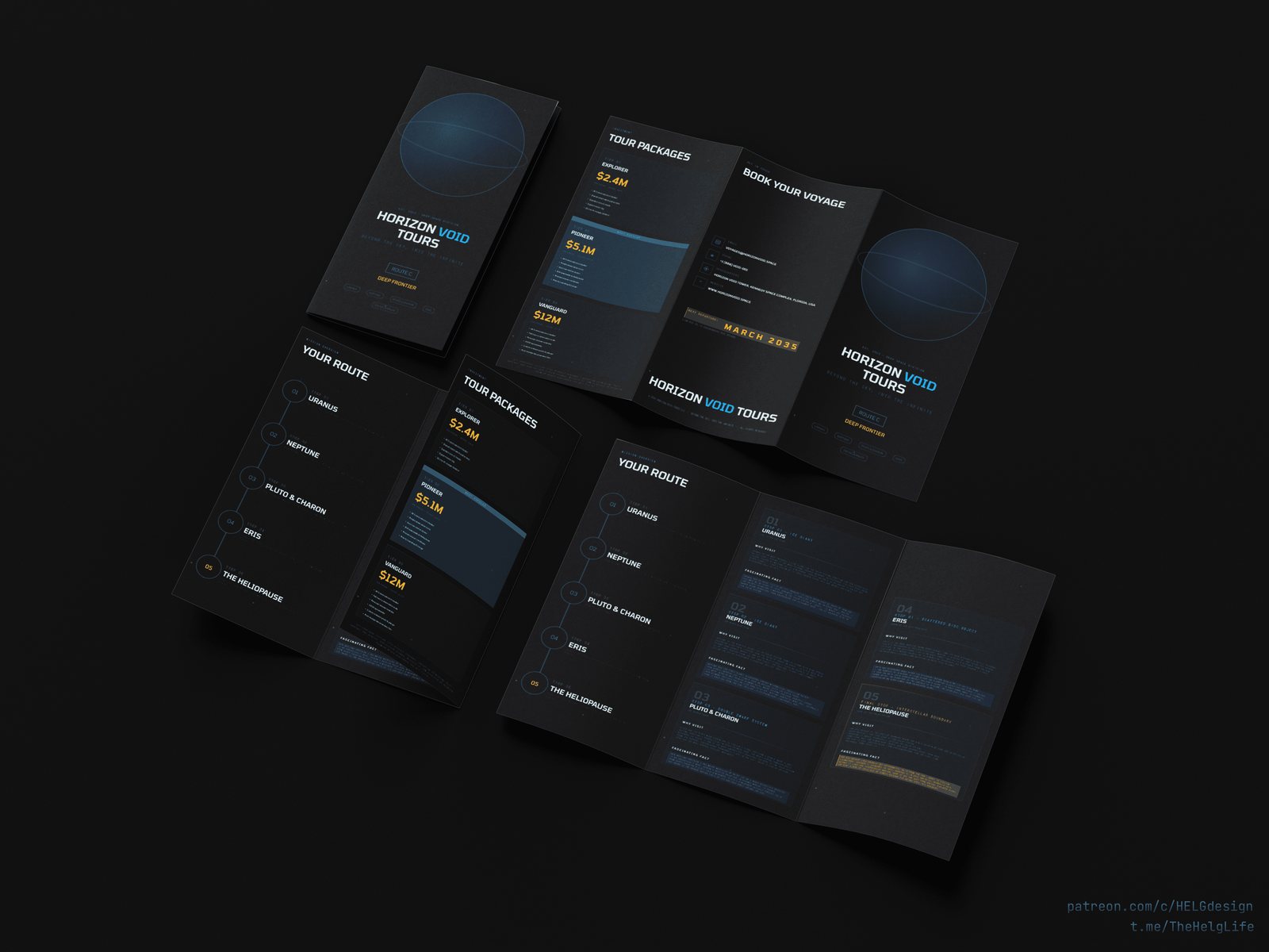 Horizon Void Tours — brochure mockup